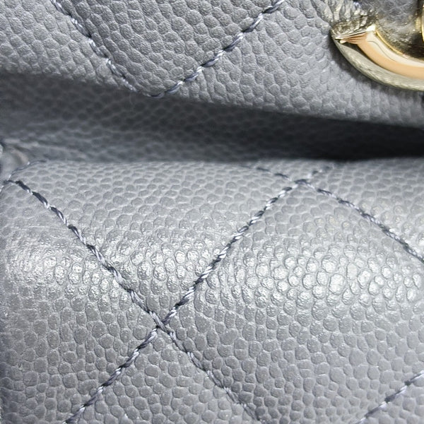 DUMA Quilted Grained Calfskin Gray