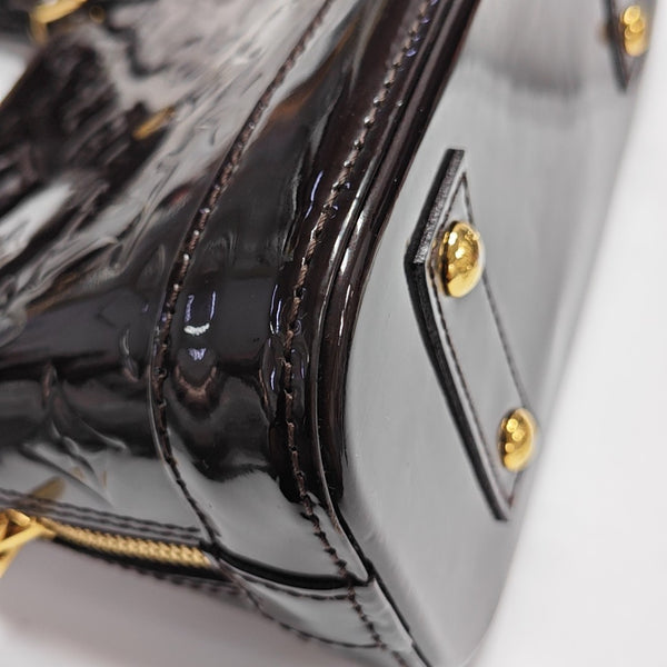 ALMA BB Monogram Patent Leather Red