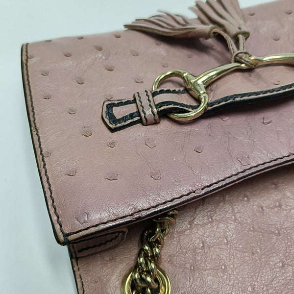 Emily Chain Ostrich Pink