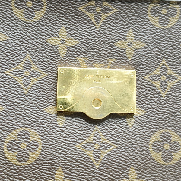 CLUNY MM Monogram Coated Canvas Brown