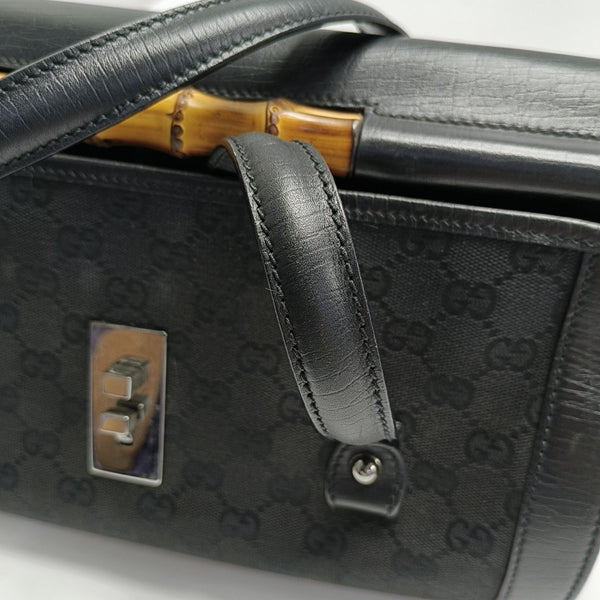 Monogram Canvas Top Handle Bag Black