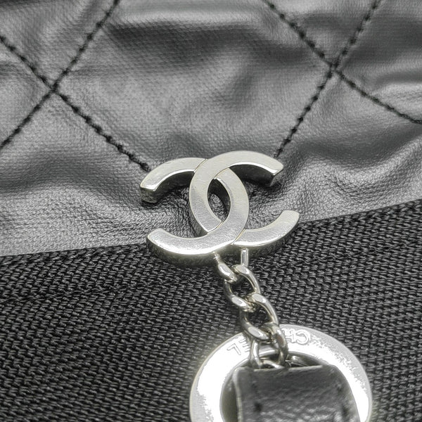 PARIS BIARRITZ Large Quilted Coated Canvas Black