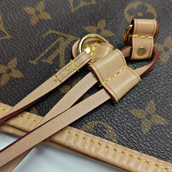NEVERFULL GM Monogram Coated Canvas Brown