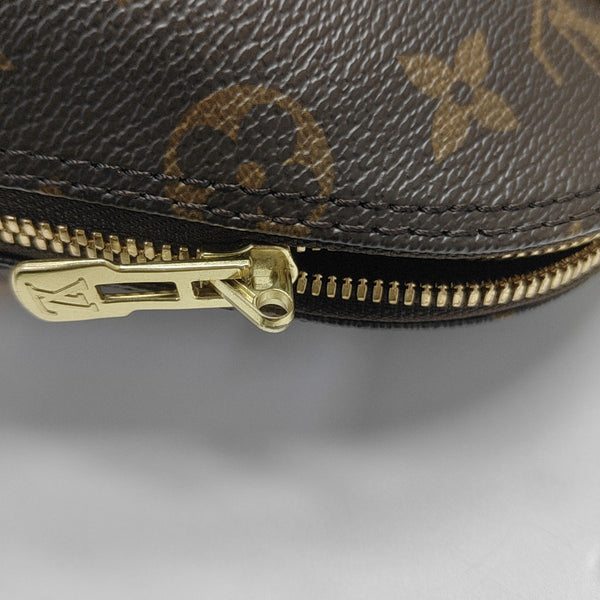 ALMA BB Monogram Coated Canvas Brown