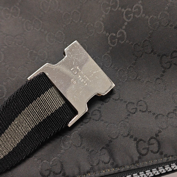 Monogram Fabric Belt Bag Black
