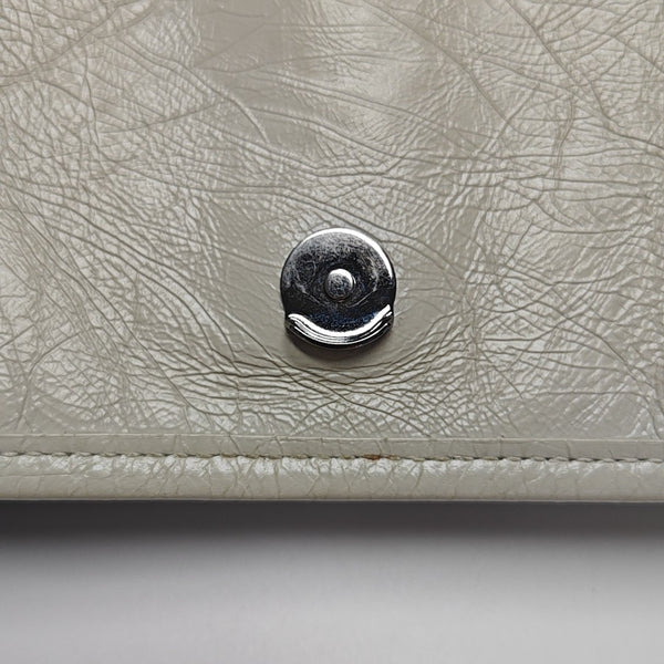 NIKI Mini Chevron Calfskin White