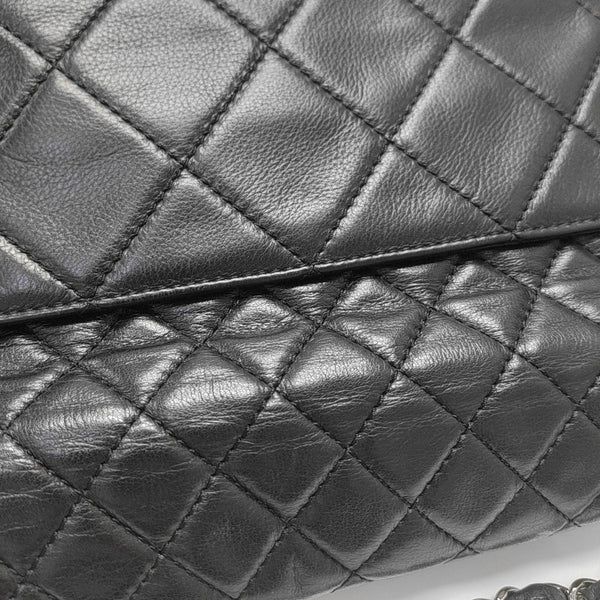 Quilted Calfskin Shoulder Bag Black