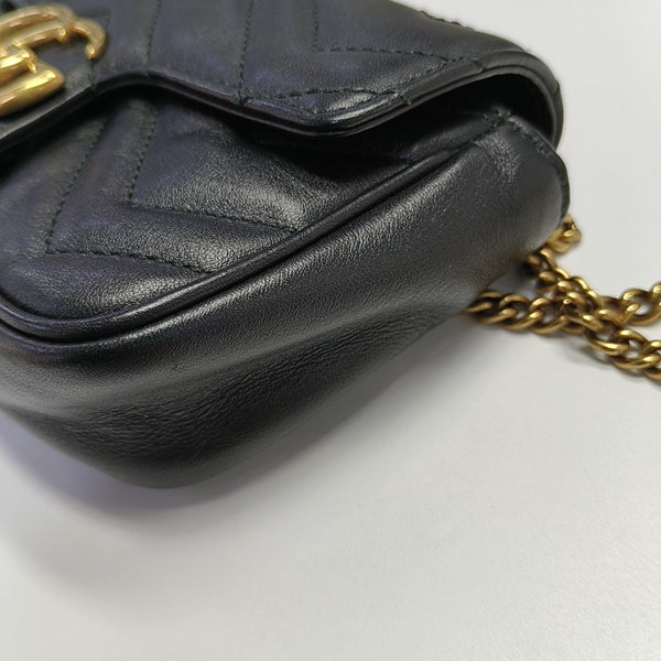 GG Marmont Mini Quilted Calfskin Black