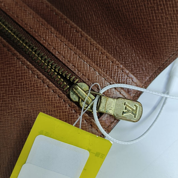 Monogram Coated Canvas Wallet Brown