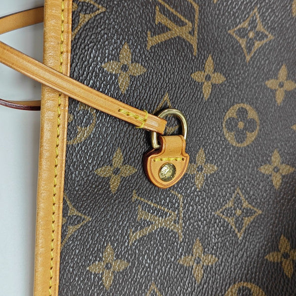 NEVERFULL GM Monogram Coated Canvas Brown