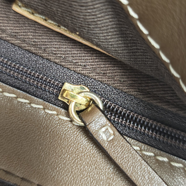 Calfskin Shoulder Bag Beige
