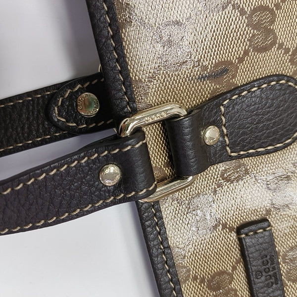 Monogram Coated Canvas Tote Bag Brown