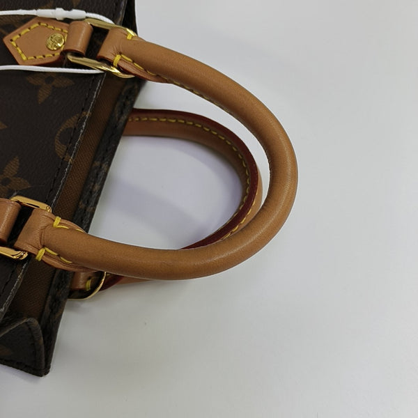 SAC PLAT Mini Monogram Coated Canvas Brown