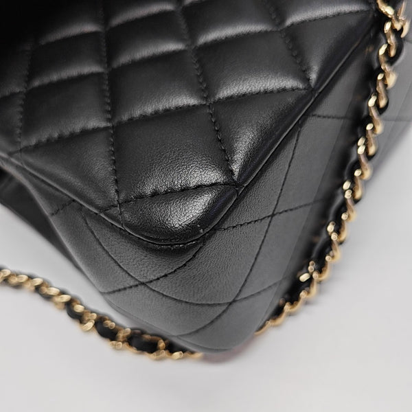 Quilted Lambskin Mini Black