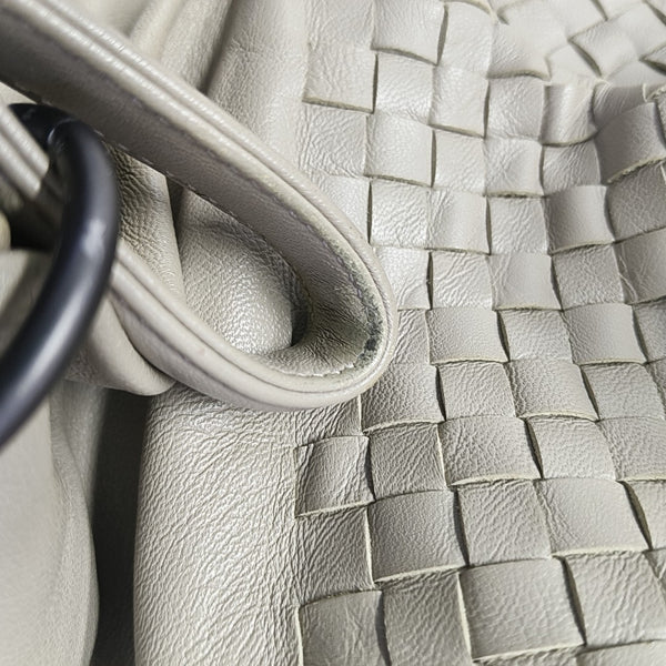 Lambskin Top Handle Bag Gray