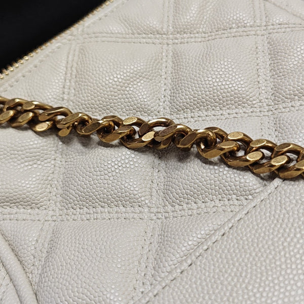 80'S VANITY Quilted Calfskin White