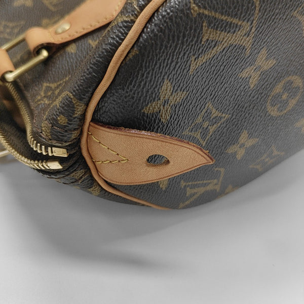 SPEEDY 25 Monogram Coated Canvas Brown