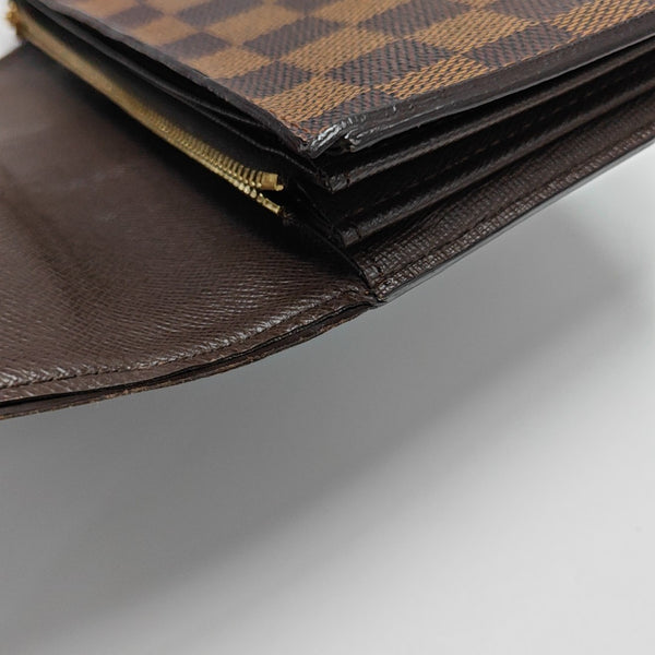 SISTINA Damier Ebene Coated Canvas Brown Wallet