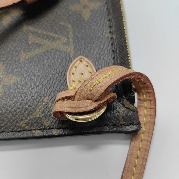 NEVERFULL MM Monogram Coated Canvas Brown