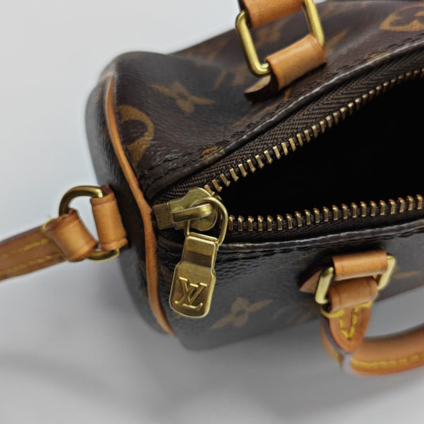 SPEEDY Nano Monogram Coated Canvas Brown