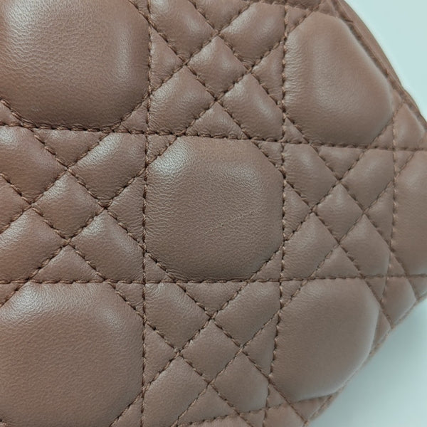 Lady Dior Small Cannage Lambskin Beige