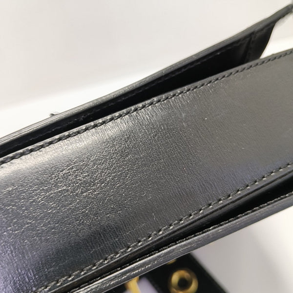 Leather Shoulder Bag Black