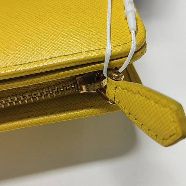 Saffiano Calfskin Wallet Yellow