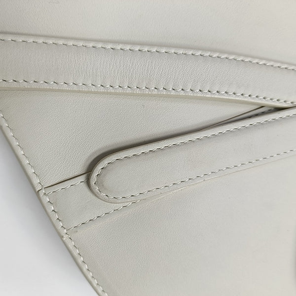 Saddle Small Calfskin White