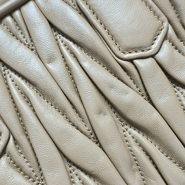 Arcadie Matelassé Small Quilted Lambskin Brown