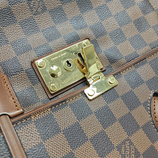 ASCOT Damier Ebene Coated Canvas Brown
