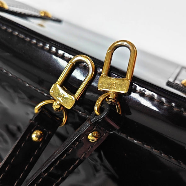 ALMA BB Monogram Patent Leather Brown