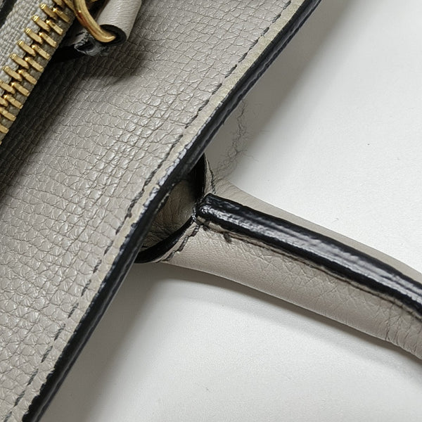 The Banner Medium Calfskin Gray