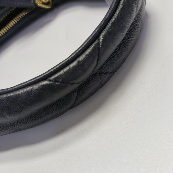 Quilted Lambskin Shoulder Bag Mini Black