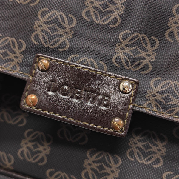 Monogram Coated Canvas Shoulder Bag Black