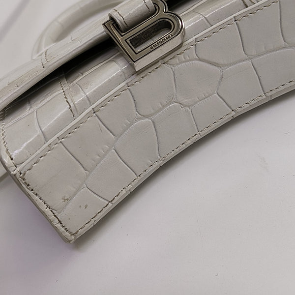 Hourglass Mini Calfskin White