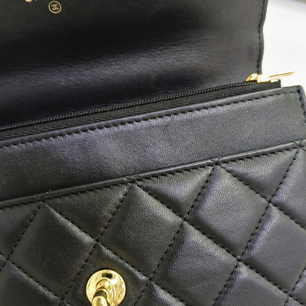 WOC Quilted Lambskin Black