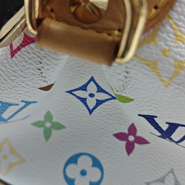 COURTNEY MM Monogram Coated Canvas White