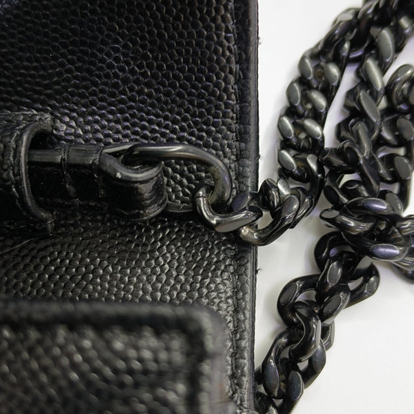 MONOGRAM Medium Chevron Calfskin Black
