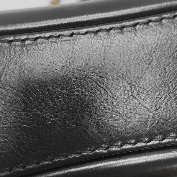 GABRIELLE Small Quilted Calfskin Black