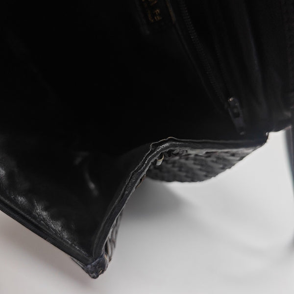 Leather Shoulder Bag Black