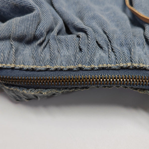 Denim Top Handle Bag Blue