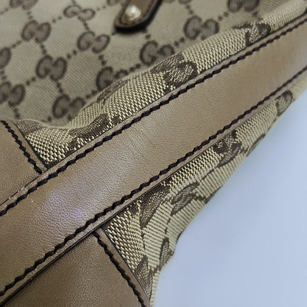 Monogram Canvas Shoulder Bag Brown
