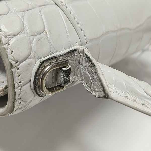 Hourglass Small Calfskin White