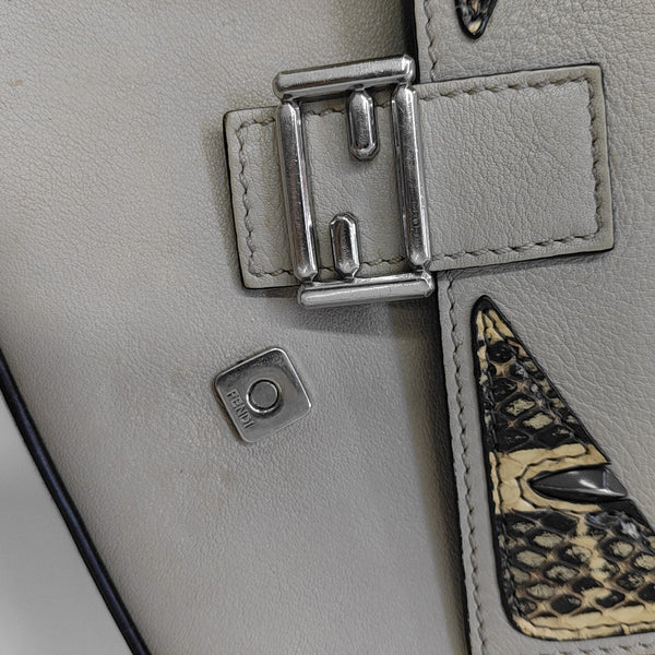 Calfskin Shoulder Bag Gray