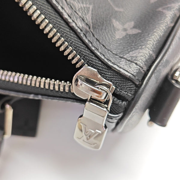 KEEPALL 25 Monogram Coated Canvas Black