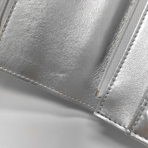 WOC Quilted Lambskin Silver
