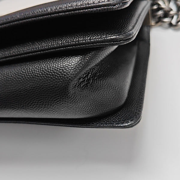 BOY CHANEL Medium Quilted Calfskin Black