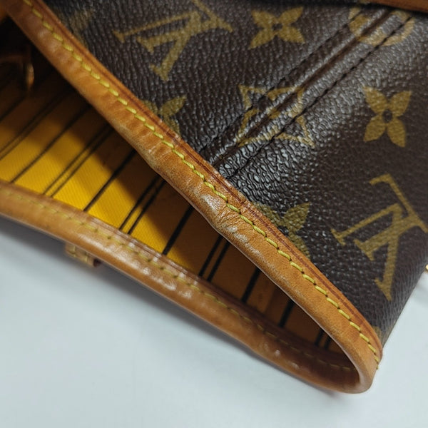 NEVERFULL MM Monogram Coated Canvas Brown