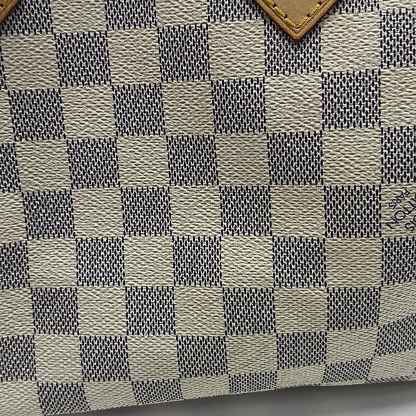 SPEEDY 25 Damier Azur Coated Canvas White