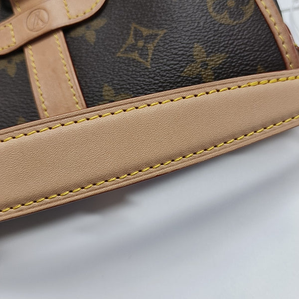 SAUMUR BB Monogram Coated Canvas Brown